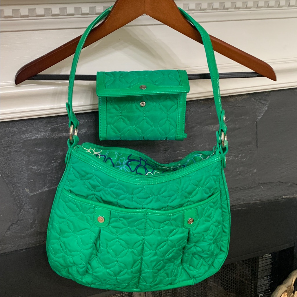 Please Read!!! Vera Bradley Green And Blue Floral Bag